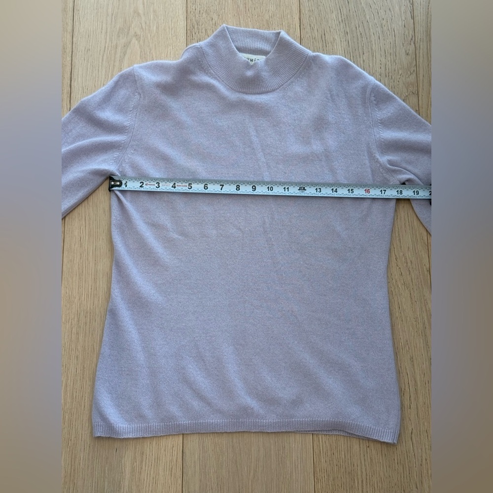 Vintage 100% Cashmere Lavender Mock Neck Sweater | Sutton Studio | Size M - Picture 6 of 6